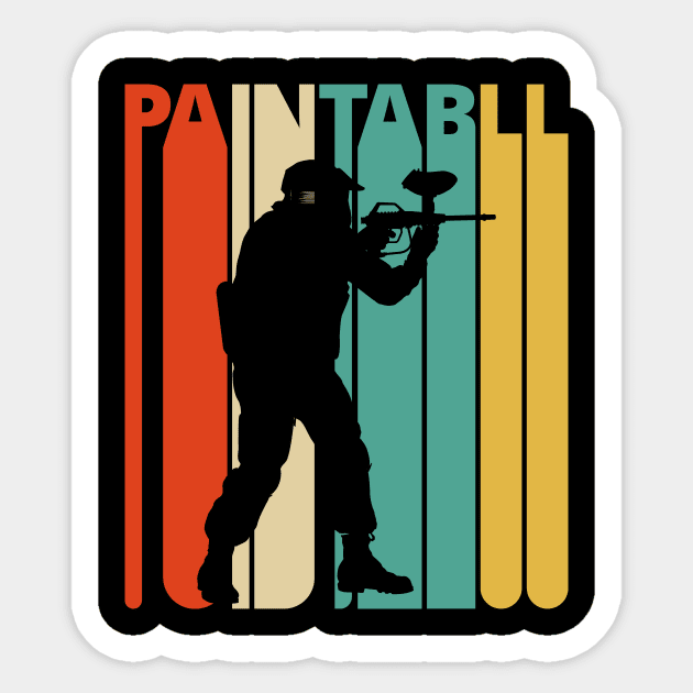 Paintball Silhouette, retro design. Sticker by MadebyTigger